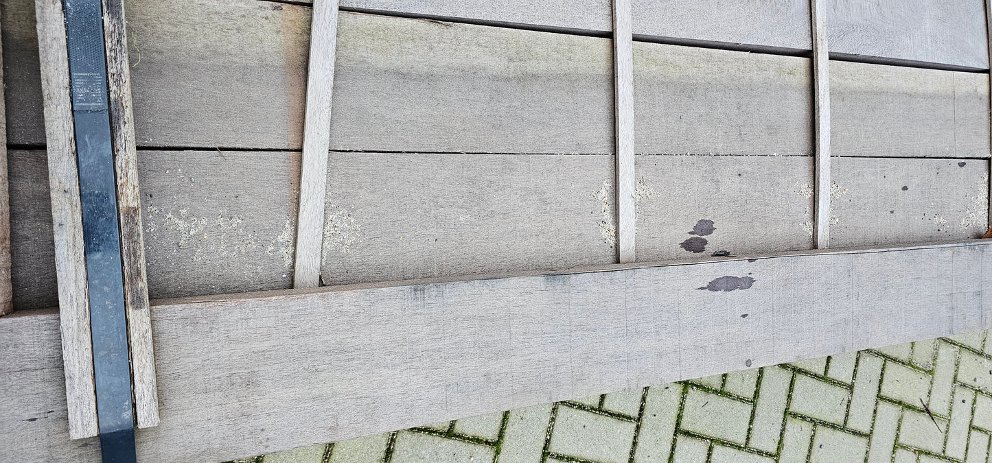 50mm x 200mm Gezaagde balk Maçaranduba breed kort €19,99 p/m
