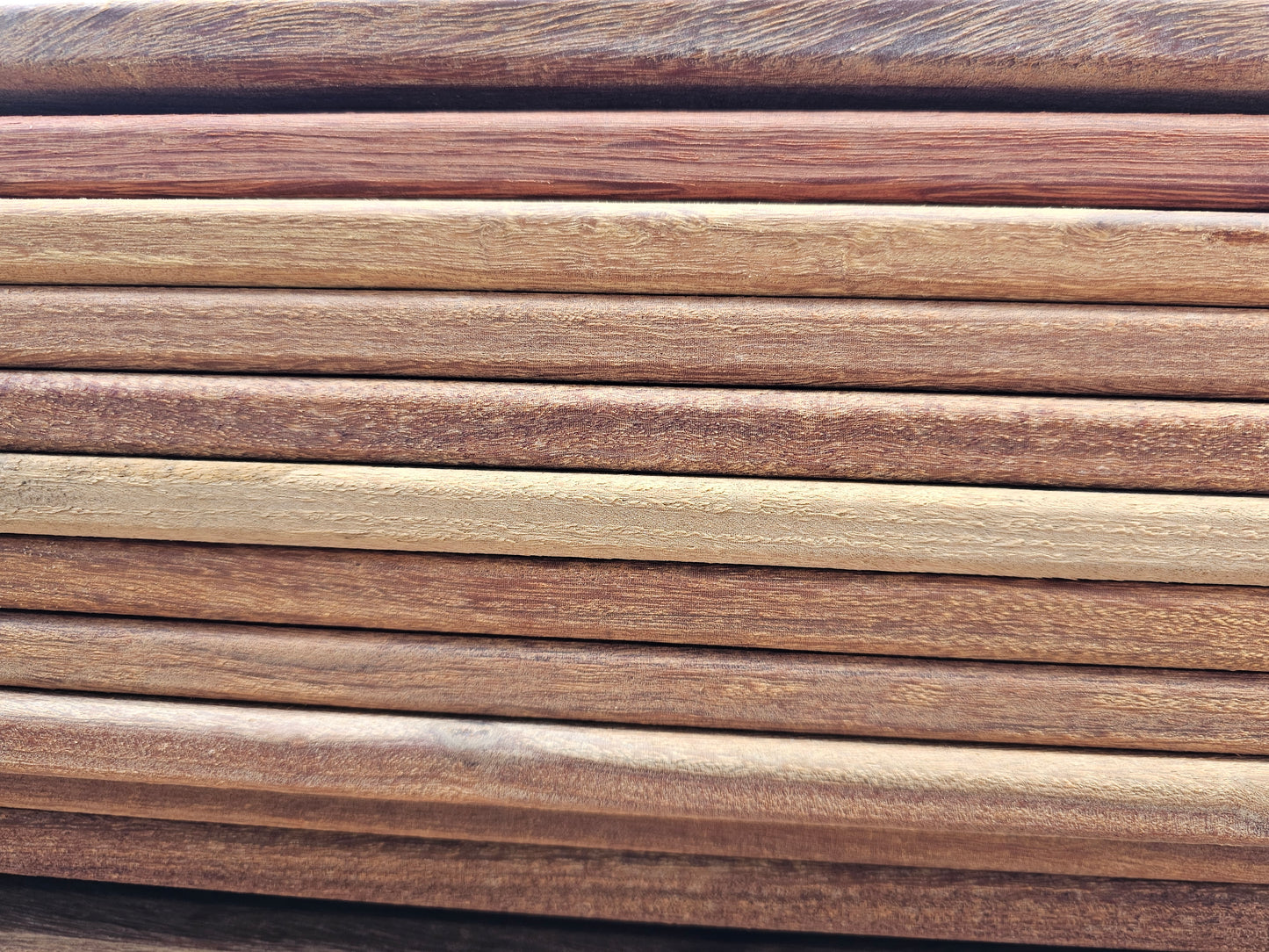 15mm x 90mm Glad geschaafde plank Cumaru smal €4,99 p/m