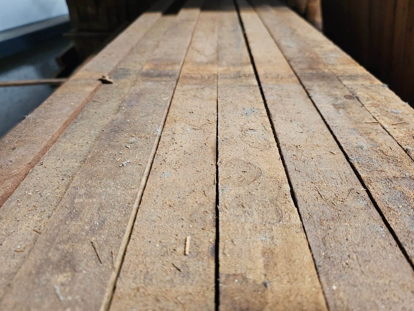 20mm x 38mm Ruwe lat Maçaranduba smal kort €1,99 p/m