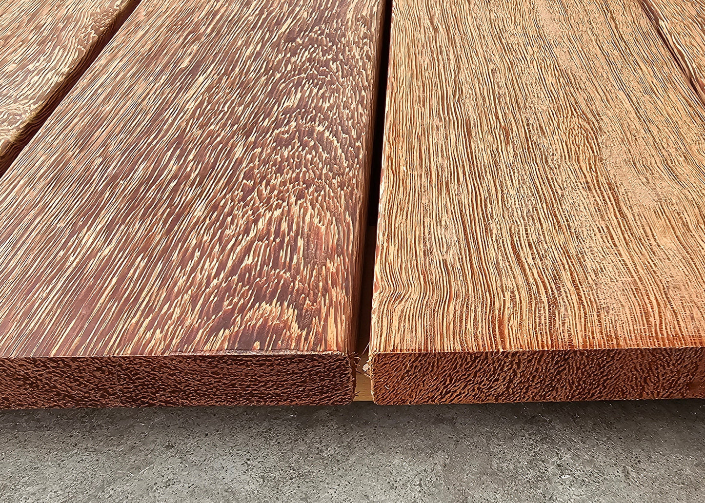 21mm x 120mm Glad geschaafde plank Sucupira Vermelha breed €6,99 p/m