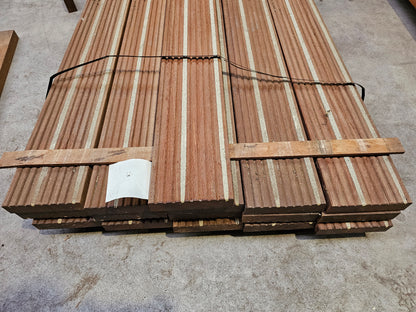16x 2,00 meter extra dikke en brede vlonderplanken. 45mm x 190mm €10,99 p/m!!! Azobe