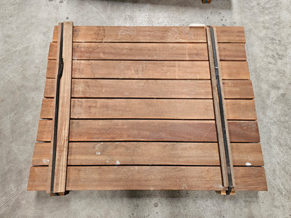 8x 1,25 meter Balken/Vlonderplanken. 40mm x 130mm €6,49 p/m!!! Angelim Vermelho